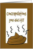 Congratulations On Your Post Operation Poop card