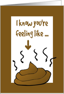 Get Well Soon-Feeling Crappy-Humor-Poop card
