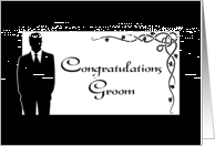 Congratulations Groom-Groom-Leaf-Silhouettes card