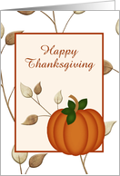 Happy Thanksgiving-Pumpkin-Leaves-Halloween-Custom card