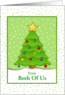 Christmas-From Both Of Us-Tree-Snow-Custom Card