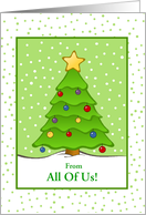 Christmas-From All Of Us-Tree-Snow-Custom Card