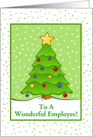 Christmas-For Employee-Tree-Snow-Custom Card