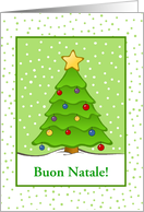 Christmas-Italian-Buon Natale-Tree-Snow-Custom Card
