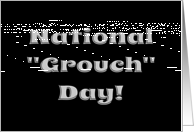 National Grouch Day-Embellished Look-Gray and Black card