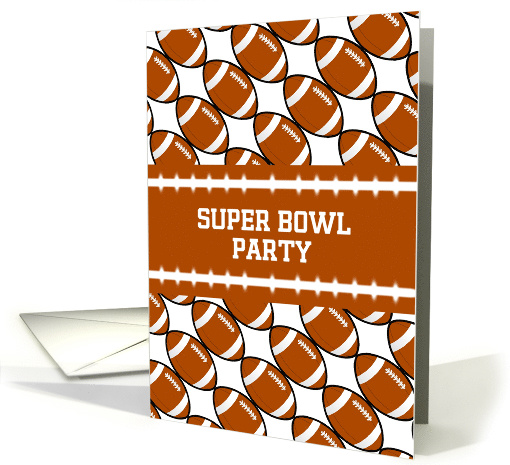 Super Bowl Party Invitation with Footballs-Custom card (967303)