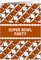 Super Bowl Party Invitation with Footballs-Custom Card