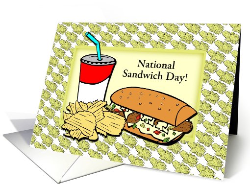 National Sandwich Day-Sandwich-Chips-Drink-Custom card (967793)