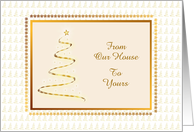 Gold Christmas Tree-Our House To Yours-Trees-Custom card