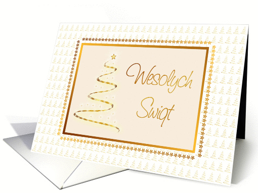Polish Holiday Gold Tree Christmas card (973097)