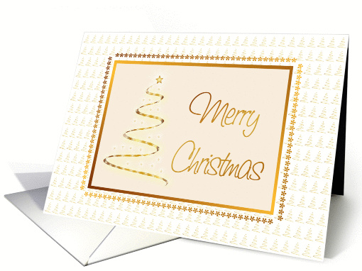 Merry Christmas-Gold Tree Christmas card (973149)