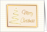 Merry Christmas-Gold Tree Christmas Card