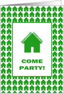 Renovated Housewarming Party Invitation-Green House card