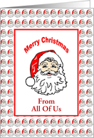 Merry Christmas-From All Of Us-Santa Claus-Custom card