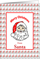 Merry Christmas-From Santa-Santa Claus-Custom card
