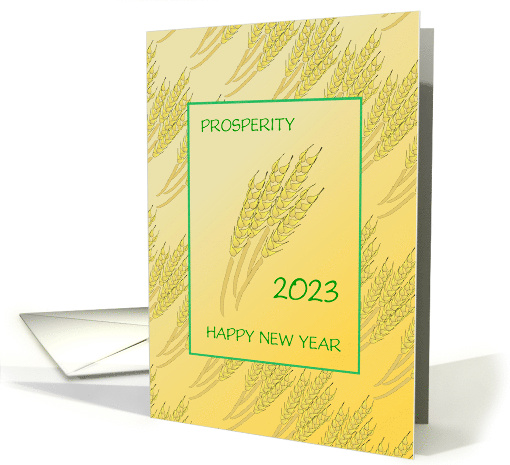 Happy New Year Wheat Design For 2023 Custom card (998987)
