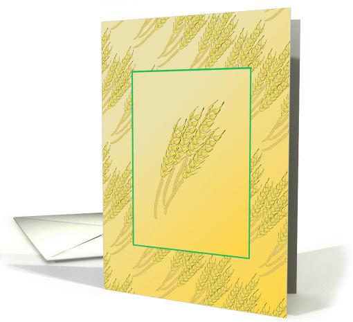 Blank Autumn Wheat Design With Golden Yellow Colors card (999021)