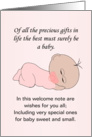 New Born Baby Girl card