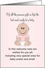 New Born Baby Girl card