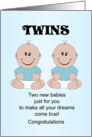 New Born Baby Twin Boys card