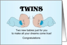 New Born Baby Twin Boys card