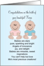 New Born Baby Twins Boy And Girl card