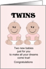 New Born Baby Twin Girls card