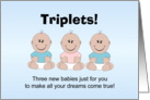 New Born Baby Triplets Boys And Girl card