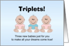 New Born Baby Triplets Boy And Girls card