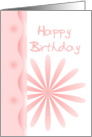Happy Birthday Pink Flower card