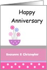 Happy Anniversary Bowl Of Flowers card