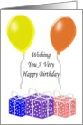 Balloons And Presents Birthday Card