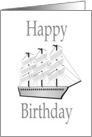 Clipper Ship Birthday Card