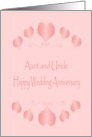 Aunt And Uncle Wedding Anniversary Card - Pink Hearts card