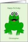 Frog Custom Birthday Card