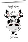 Cow Custom Birthday Card