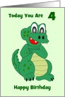 Crocodile Custom Birthday Card