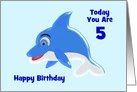 Dolphin Custom Birthday Card