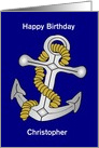 Anchor Custom Birthday card