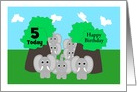 Elephants Custom Birthday card