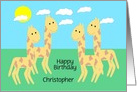 Giraffe Custom Birthday card