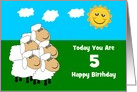 Flock Of Sheep Custom Age Birthday card