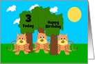 Funny Tigers Custom Age Birthday card