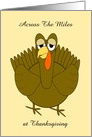 Turkey Across The Miles Custom Thanksgiving card