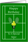 Sports Design Tennis Sister Birthday card