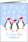 Brother Christmas Penguins In The Snow card