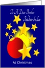 Christmas Bauble With Stars Brother And Sister-In-Law Christmas card