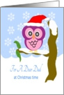 Owl Dad Christmas card