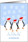 Penguins Dad Christmas card