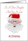 Santa Daughter And Son-in-law Christmas card